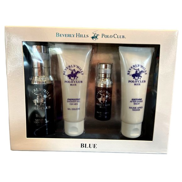 Polo Other - Beverly Hills Polo Club Blue Gift Set Body Spray Shower Gel After Shave Toilette